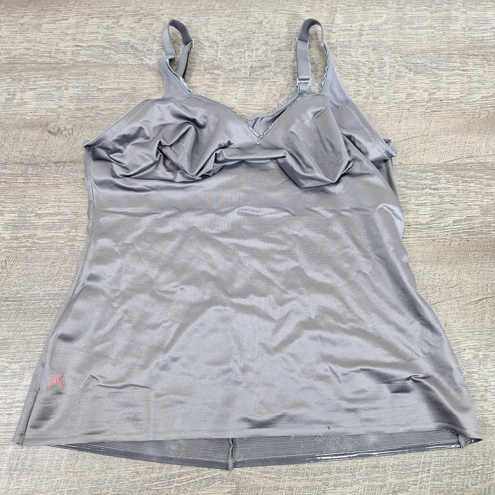 Ruby Ribbon Cami Bra Shapewear Tank Gray SZ 40 #3012